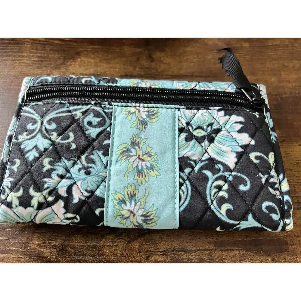 Lemon Hill Trifold Cloth Wallet W/ Zipper Pouch 6 Card Slots